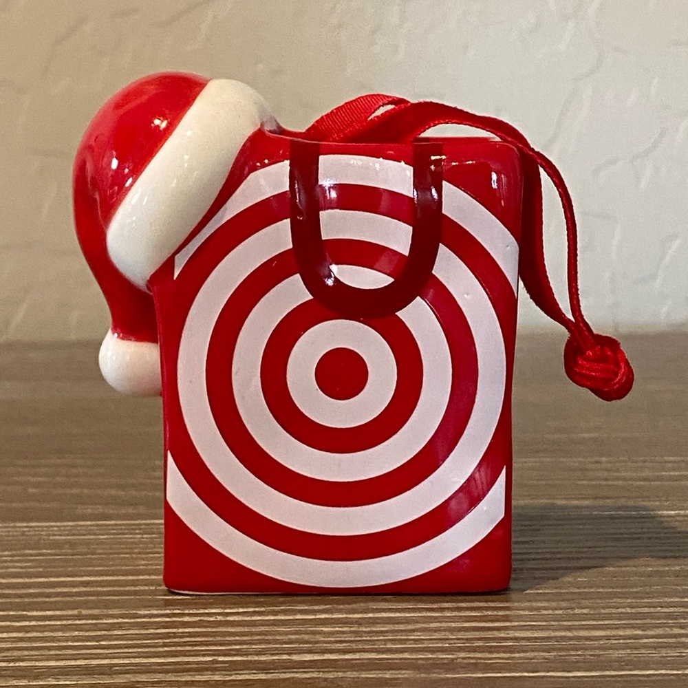 Target Wondershop Gift Bag Santa Cap Ceramic Christmas Ornament